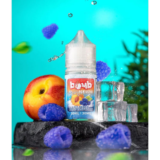 Bomb Peach Blue Raspberry Ice Saltnic